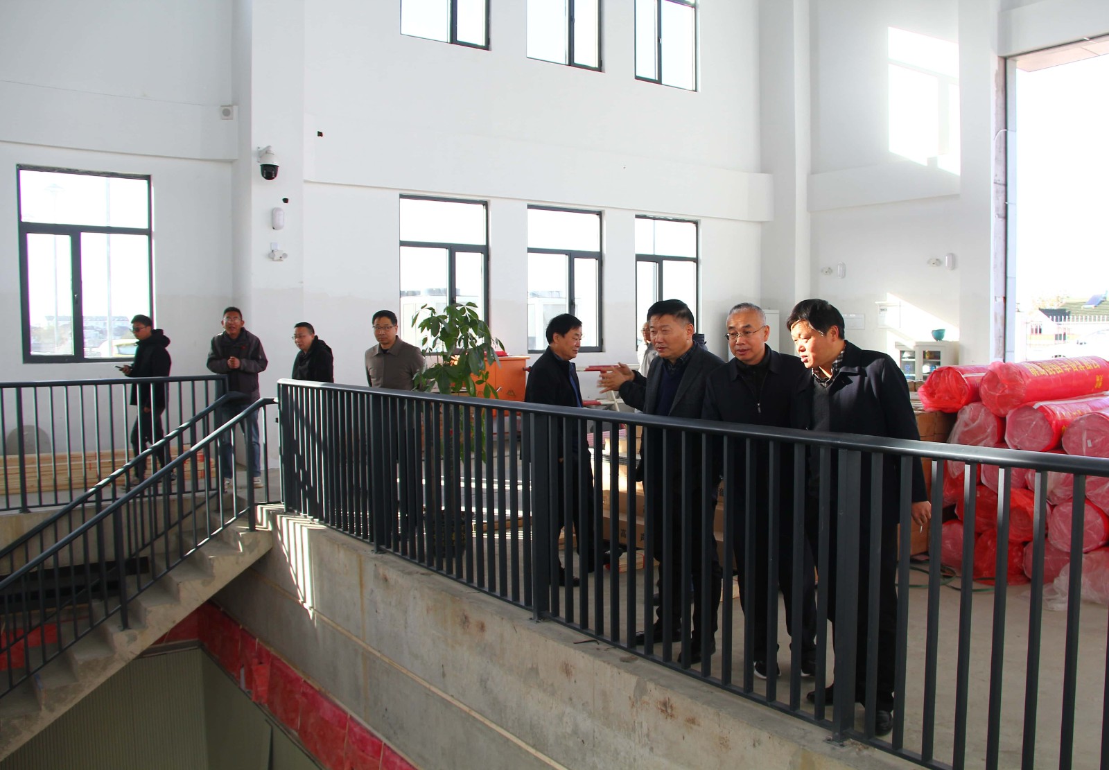区水务局现场调研水碧桥泵站工程