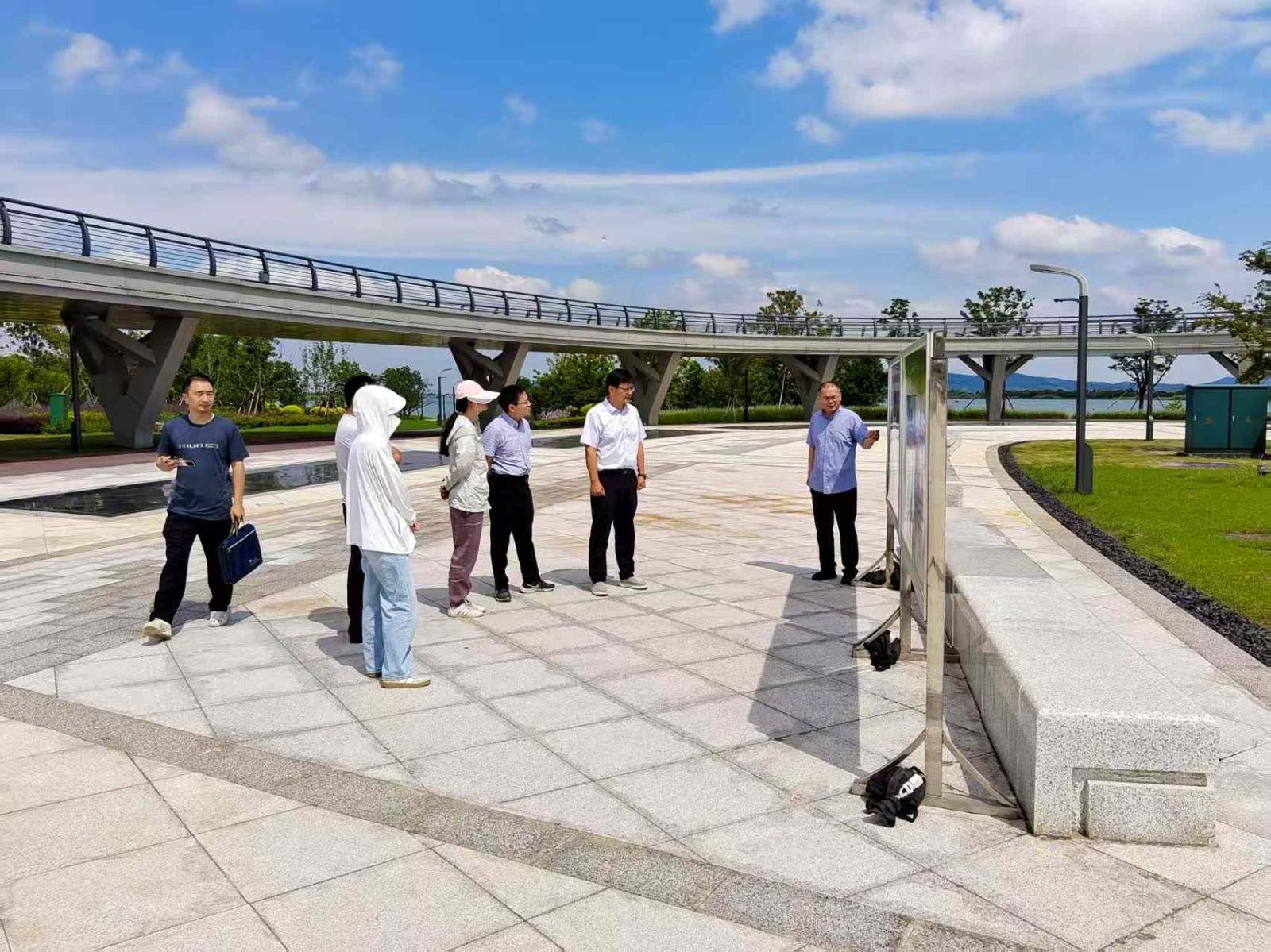 生态环境部调研固城湖水源地规范化建设工程